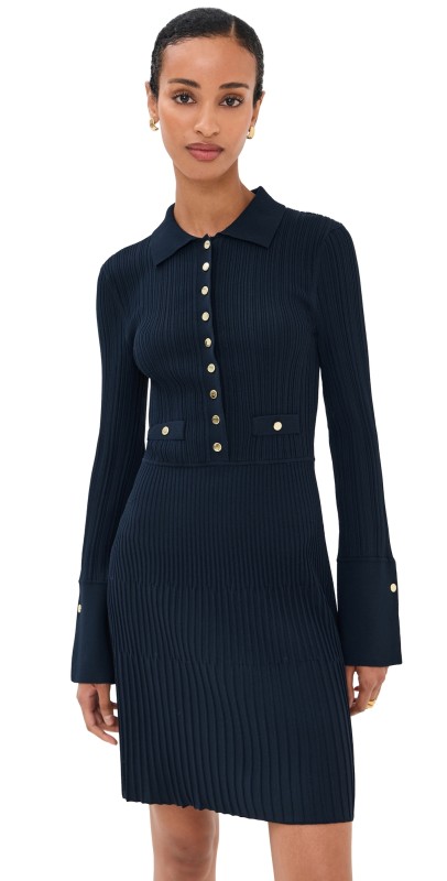 Veronica Beard Lauper Knit Mini Dress Navy