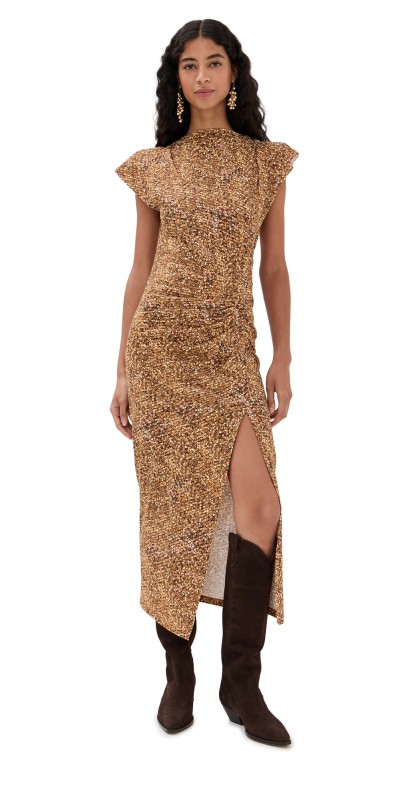Isabel Marant Nadela Maxi Dress Ochre