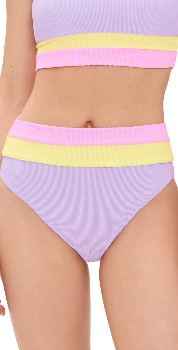 Beach Riot Heidi Bikini Bottoms Sublime Spring Colorblock