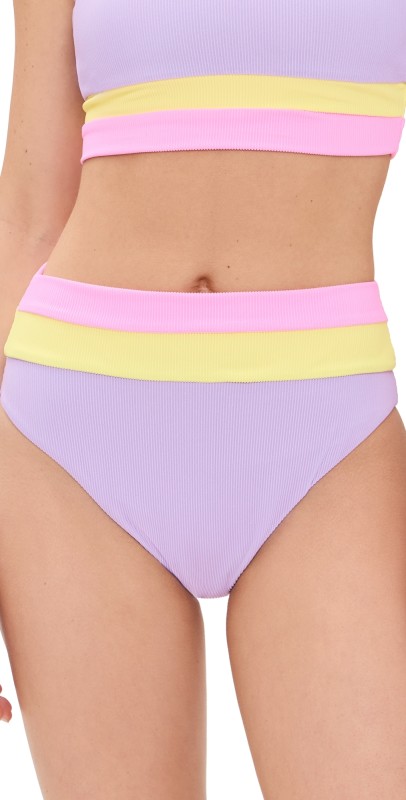 Beach Riot Heidi Bikini Bottoms Sublime Spring Colorblock