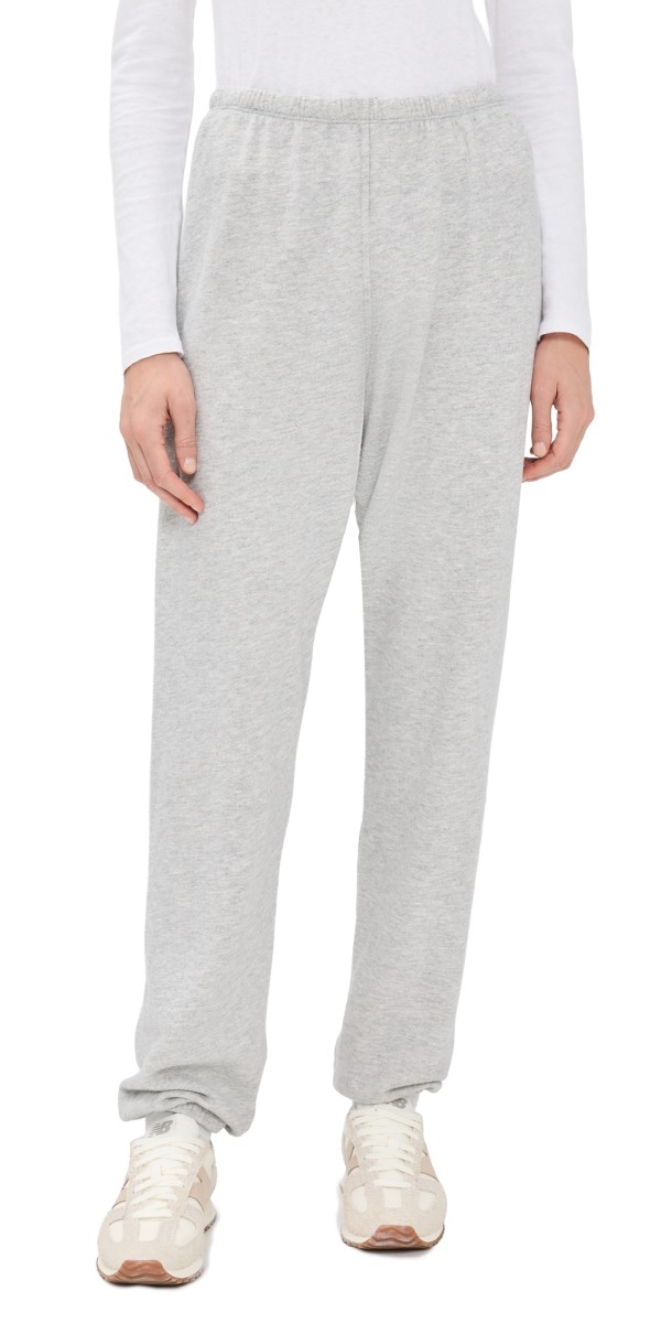 perfectwhitetee The Johnny French Terry Easy Sweatpants Heather Grey