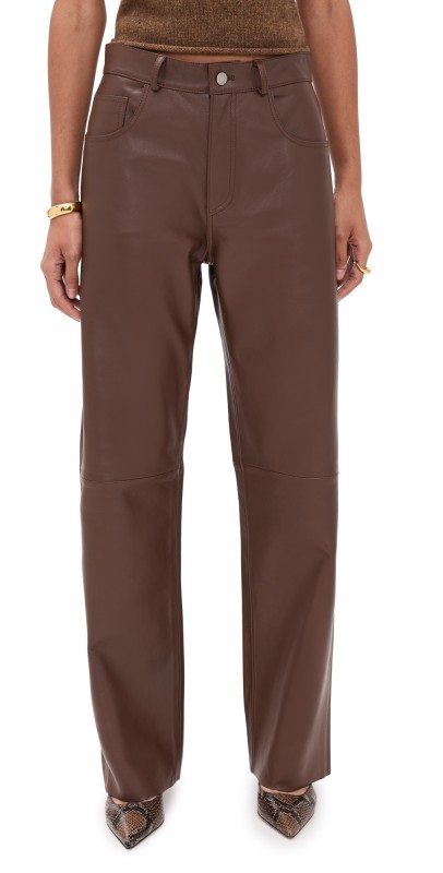 HAIKURE Bonnie Leather Pants Chocolate