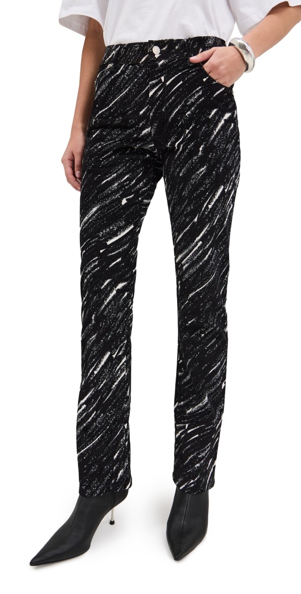 Marni Crayon Flocked Jeans Black