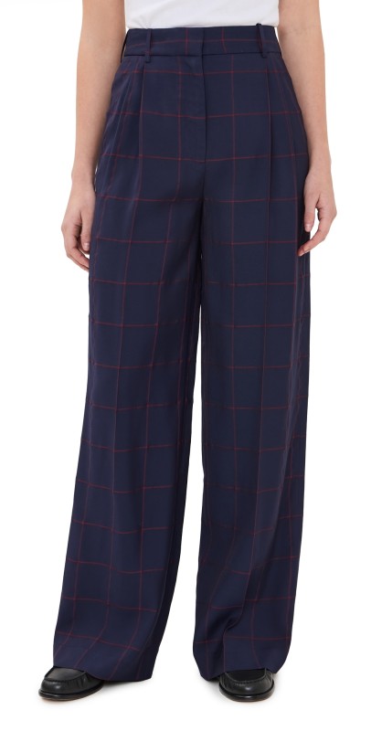 La Ligne Selby Pants Navy/Burgundy