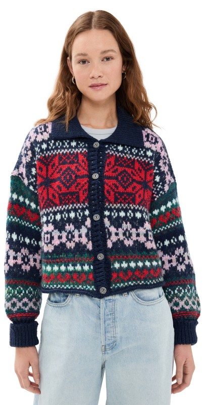 Free People Snowdrift Cardigan Festive Combo
