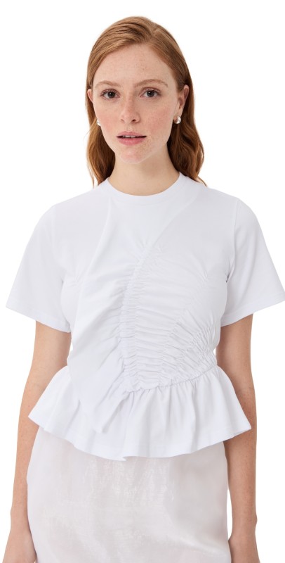Cecilie Bahnsen Ace T-Shirt Jersey White White