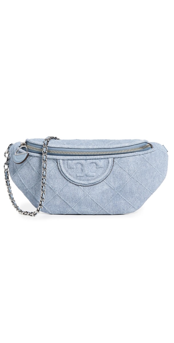 Tory Burch Fleming Denim Belt Bag Denim
