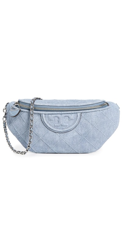Tory Burch Fleming Denim Belt Bag Denim