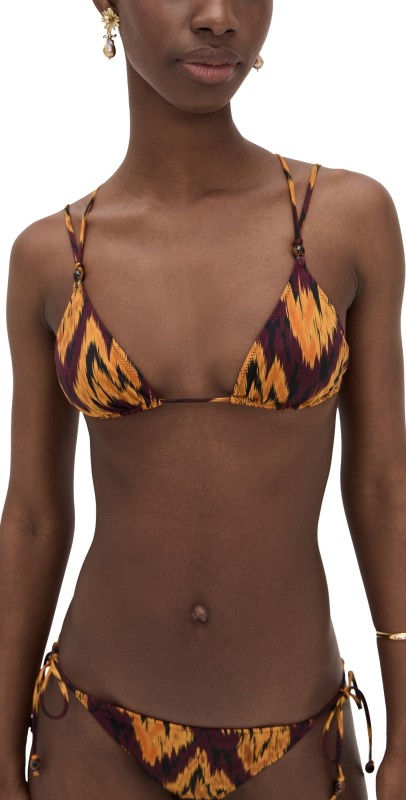 Ulla Johnson Kianna String Tringle Bikini Top Terra