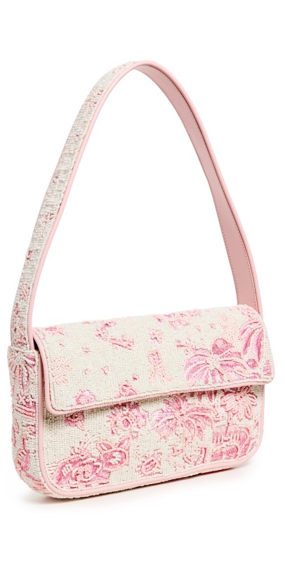 STAUD Tommy Beaded Bag Cherry Blossom Toil