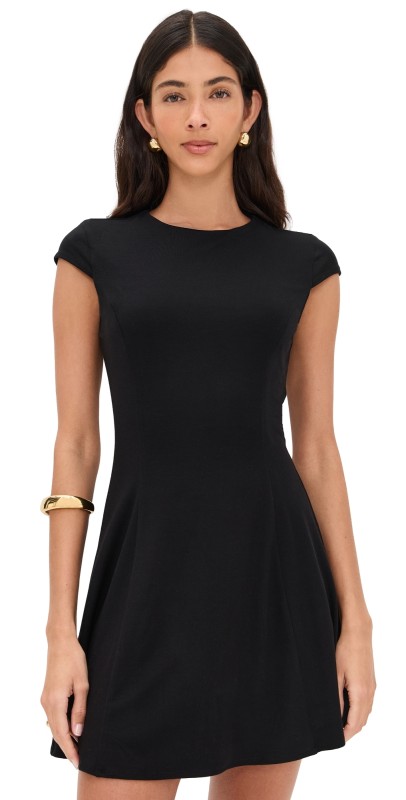 Reformation Yves Knit Dress Black
