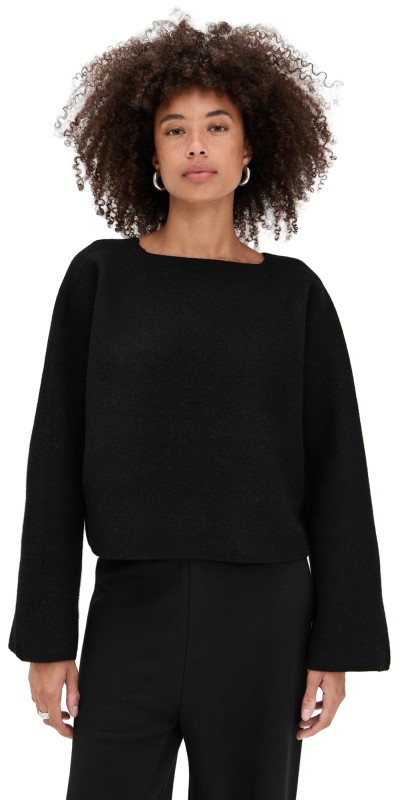 A. EMERY Greta Crop Knit Black