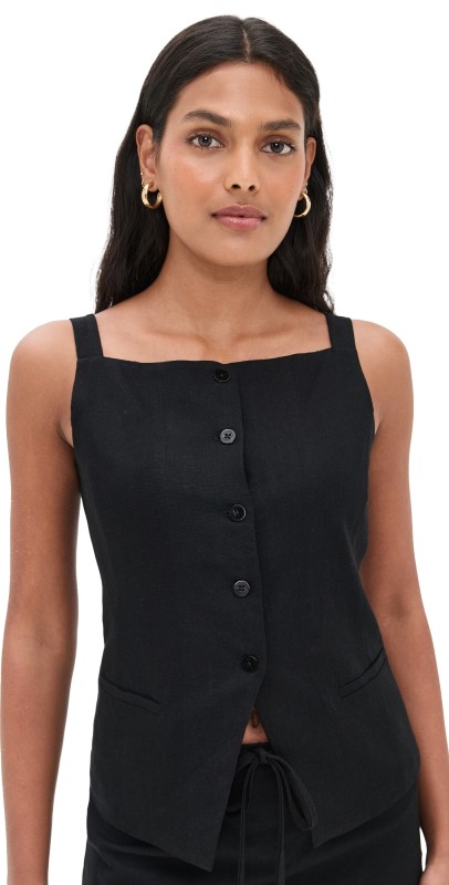 WAYF Button Front Top Black