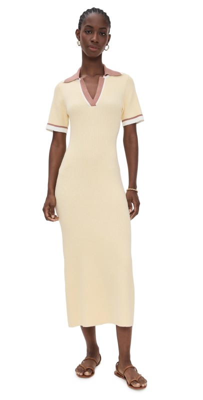 LE BOP Boucle Polo Dress Mocha