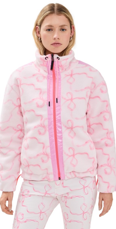 Bogner Fire+Ice Bogner Fire + Ice x LoveShackFancy Ninetta Fleece Jacket Hot Pink
