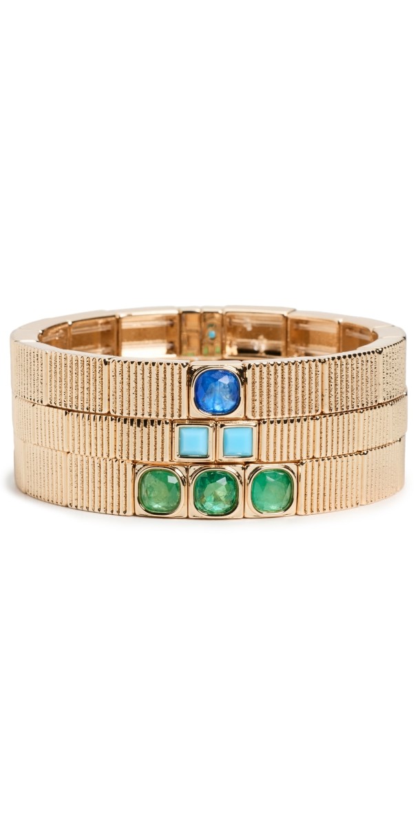 Roxanne Assoulin The Composed Bracelets Set of 3 Gold Mult