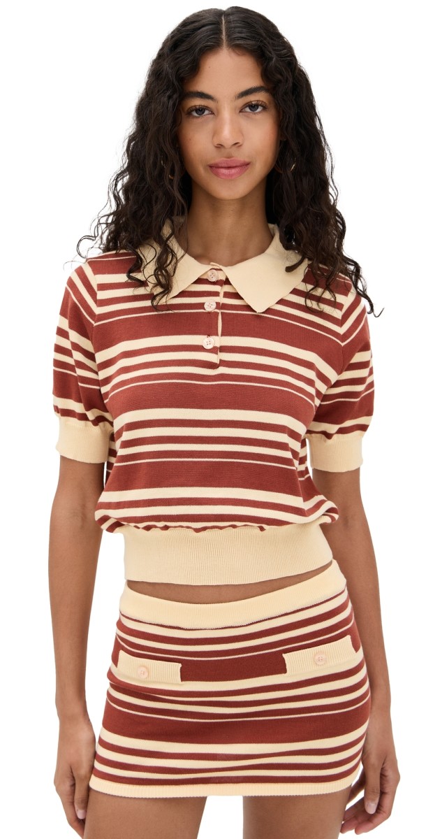 Bailey Rose Knit Polo Butter