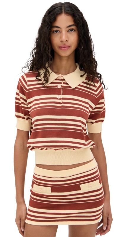 Bailey Rose Knit Polo Butter