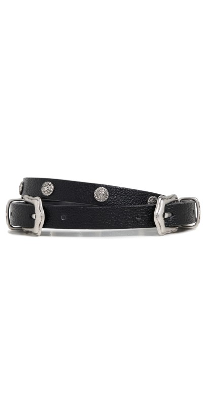 Good American Double Modern Western Belt Black