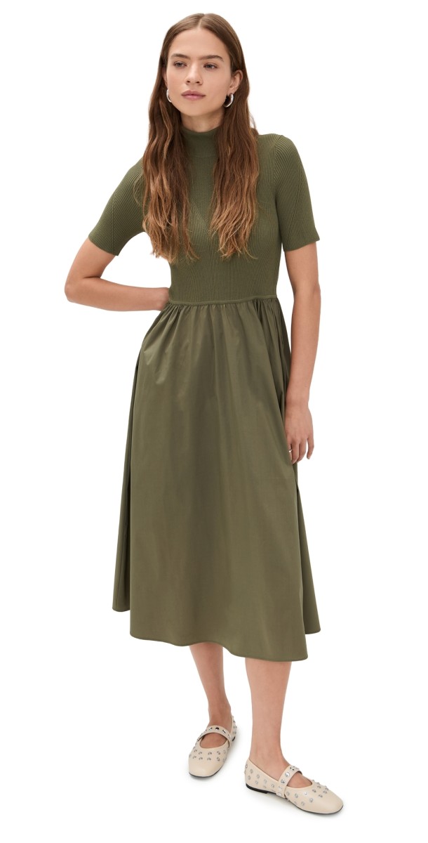 Tanya Taylor Teresa Knit Dress Fern