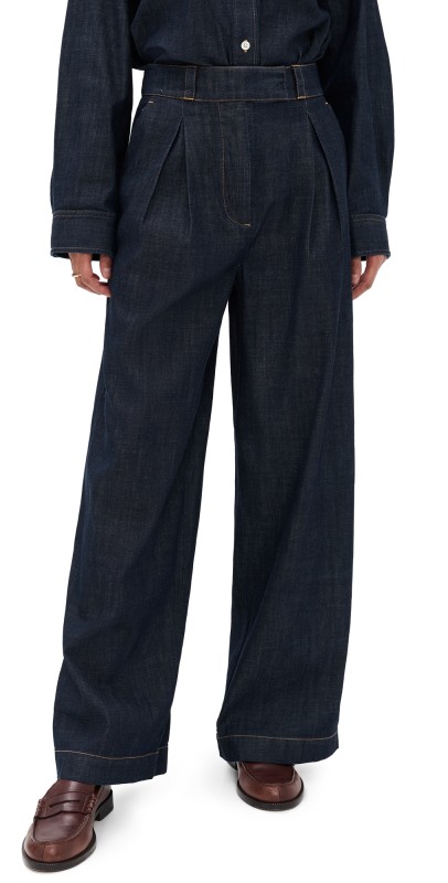 Jenni Kayne Denim Newport Trousers Dark Denim