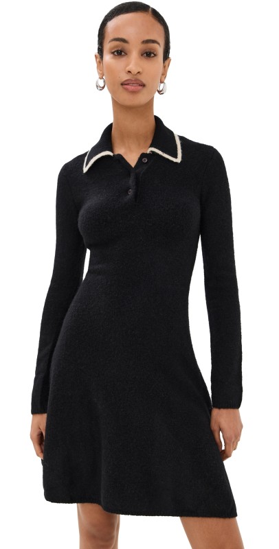 STAUD Dujour Dress Black/Ivory