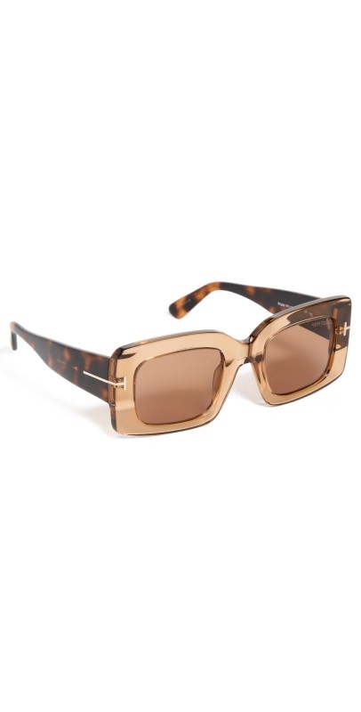 Tom Ford Brigitta Sunglasses Shiny Light Brown/Brow