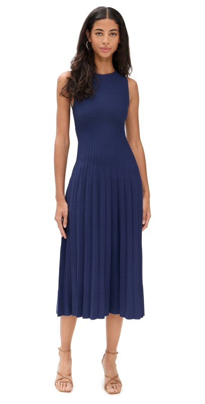 STAUD Elyse Dress Navy