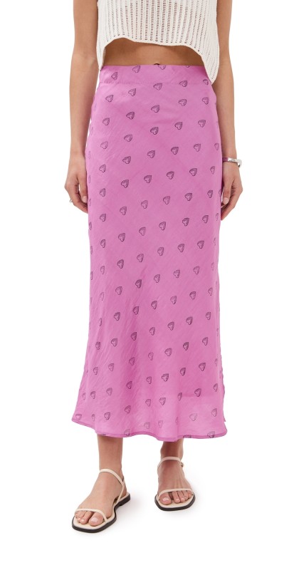 Alix of Bohemia Lyra Fuchsia Heart Skirt Fuchsia