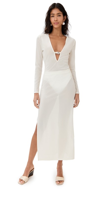 STAUD Cleo Dress White