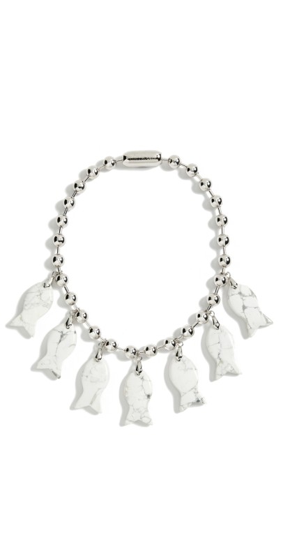 Julietta Fish Necklace Silver/Whit