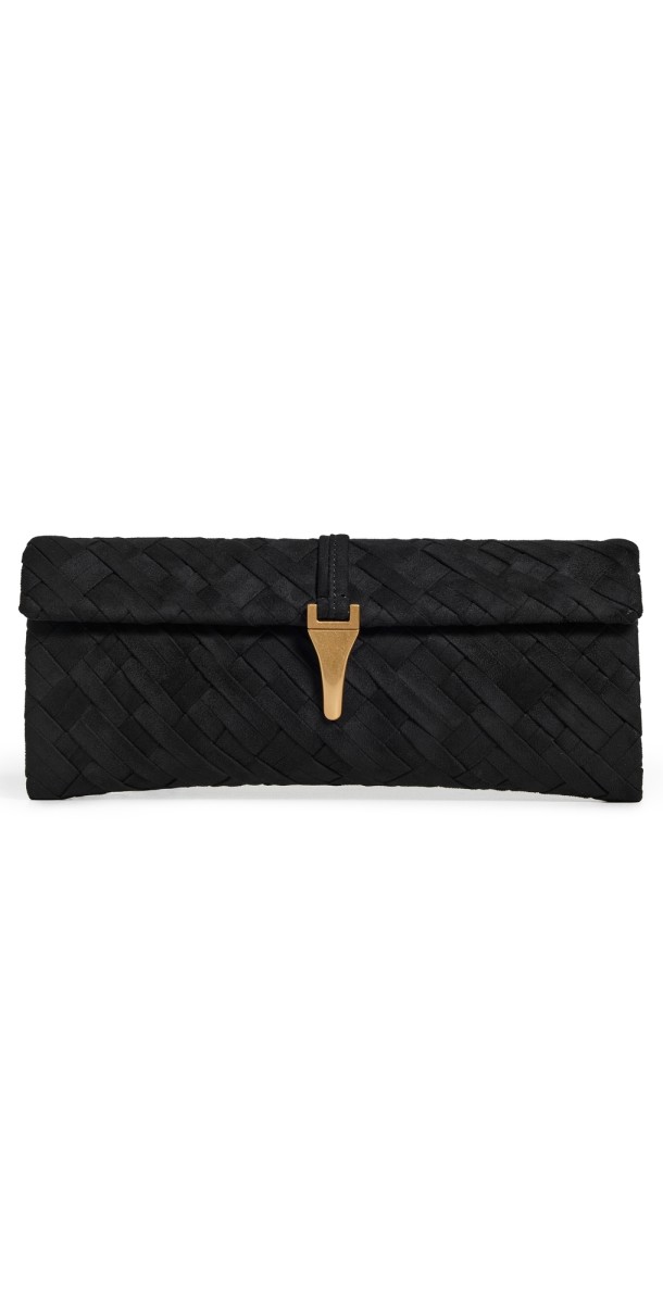 JW PEI Zaria Woven Clutch Black
