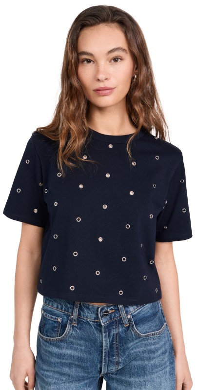 Veronica Beard Jean Sebastian Tee Navy