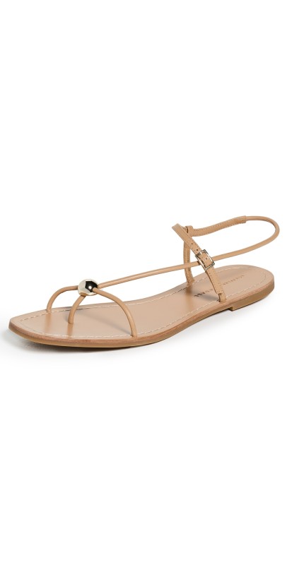 Loeffler Randall Lara Strappy Flat Sandals Dune