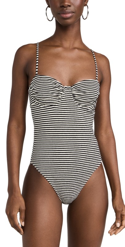 Tanya Taylor Monroe One Piece Black/Cream Multi