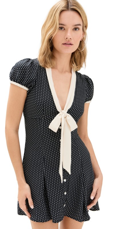 Frankies Bikinis Manhattan Crepe Dress Polka
