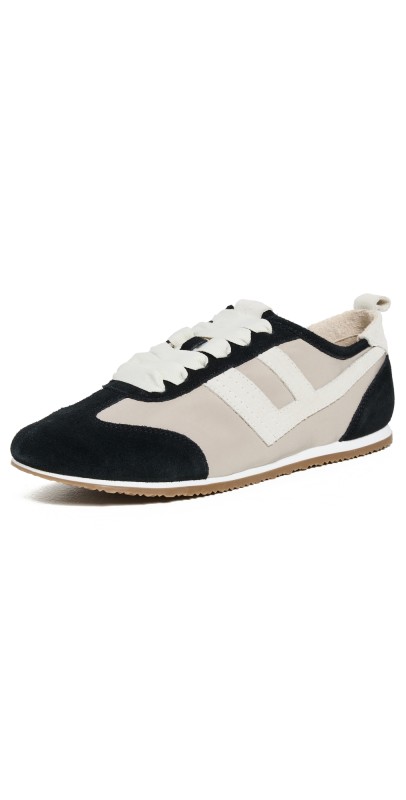 Free People Aces Tennis Shoes Black/Oyster Combo
