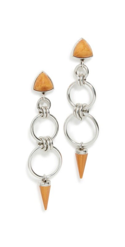Isabel Marant Long Earrings Natural/Silver