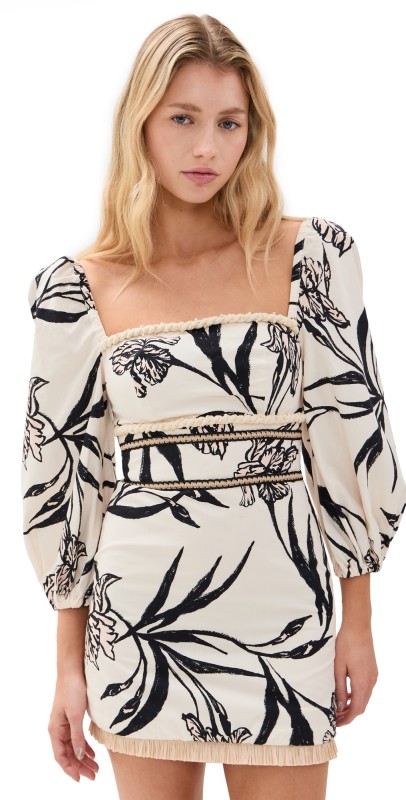 PatBO Iris Mini Dress Off White