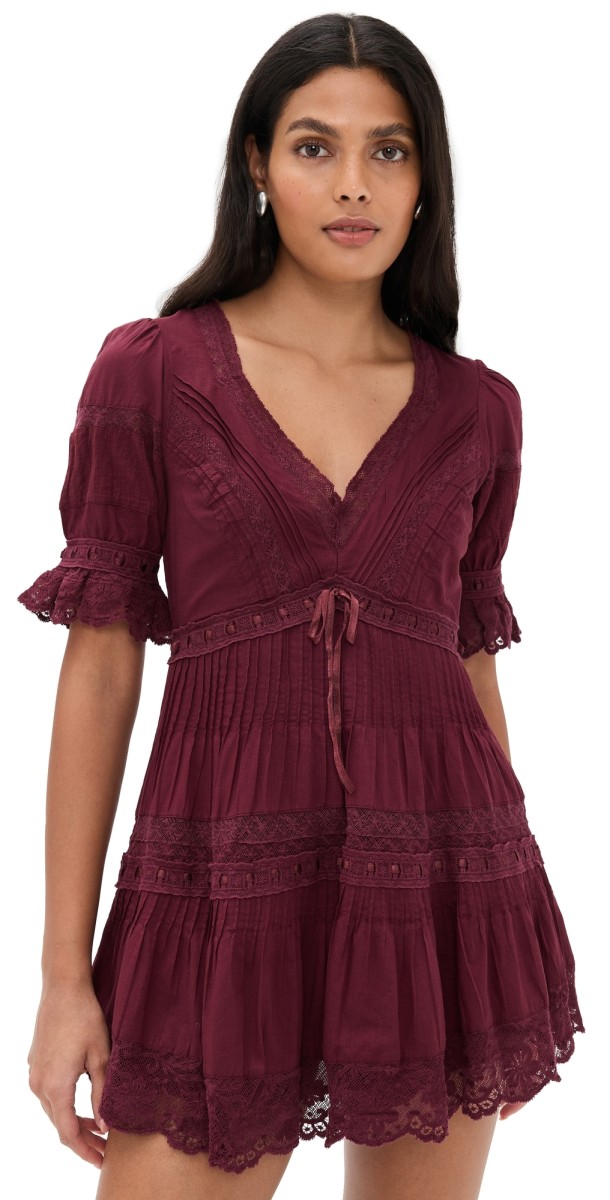 LoveShackFancy Lilias Dress Spiced Berry