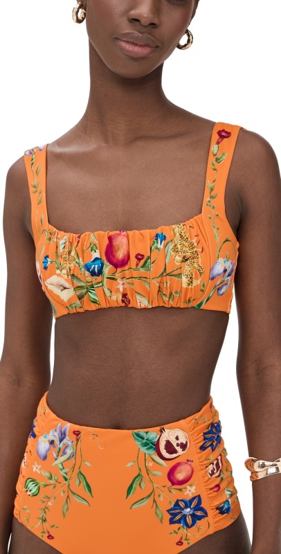 ALÉMAIS Flores Balconette Top Tangerine