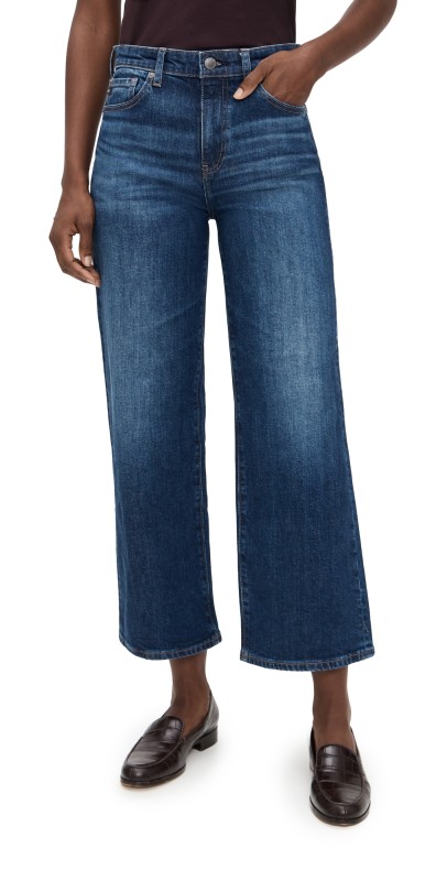 AG Saige Wide Leg Crop Jeans Veiled
