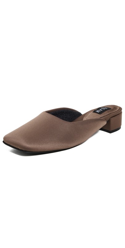 ROAM Puffed Square Mules Taupe