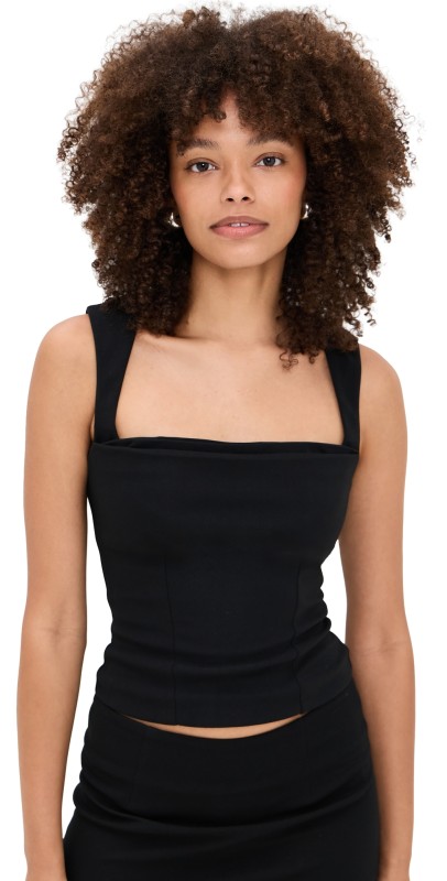 Runaway the Label Kody Square Neck Top Black