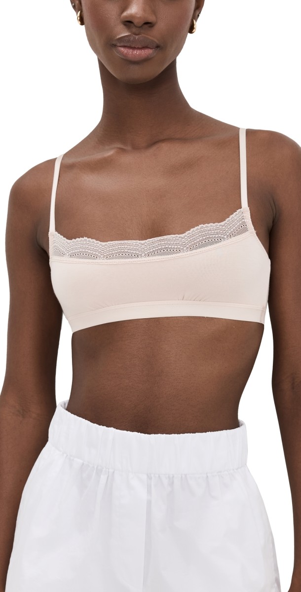 Stripe & Stare The Lace Square Bralette Sand