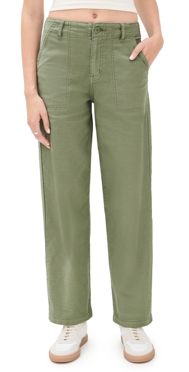 Z Supply Olive Twill Pants Hunter Green