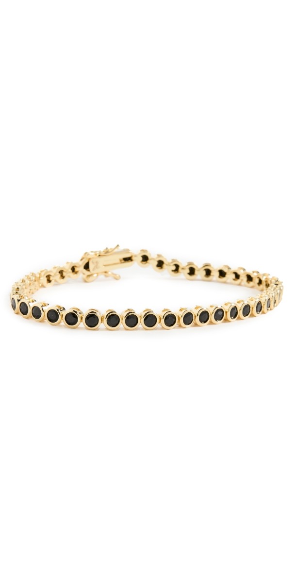 By Adina Eden Onyx Bezel Tennis Bracelet Onyx