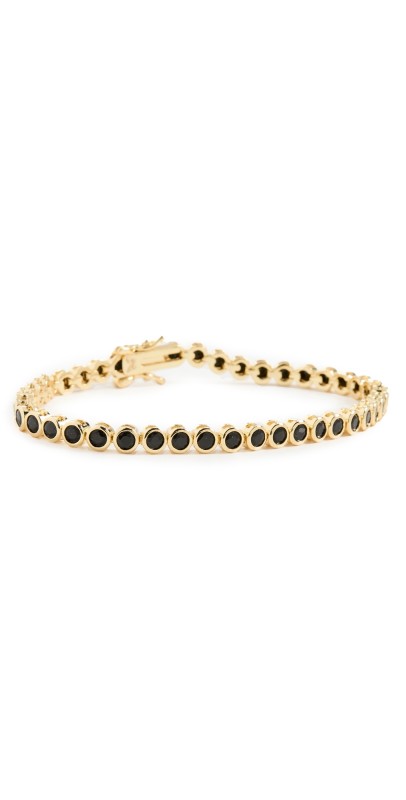 By Adina Eden Onyx Bezel Tennis Bracelet Onyx