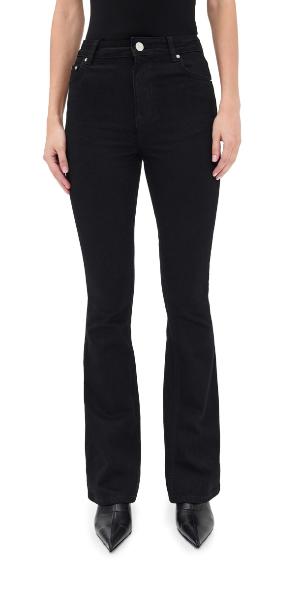 ALIGNE Mid Rise Slim Flare Jeans Jet Black