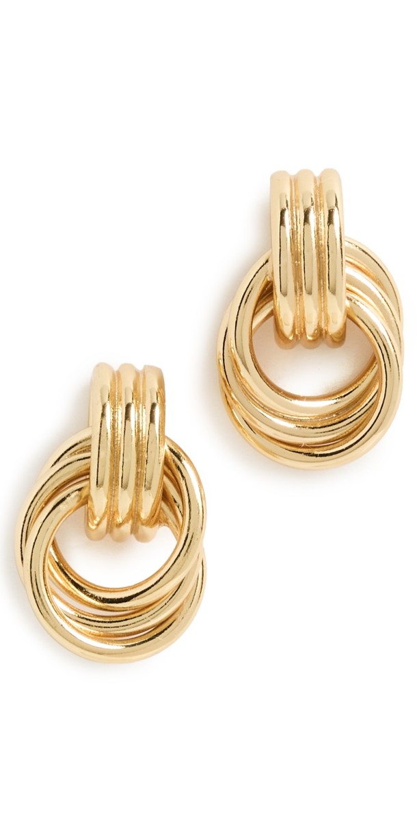 Anni Lu Triplet Earrings Gold